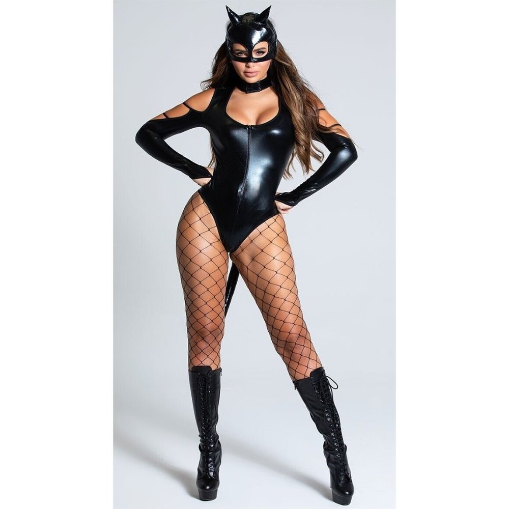 YANDY Cat Fight Costume Womens SZ Small Halloween Cosplay Role Play